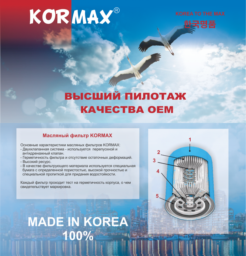 картинка фильтры масляные KORMAX 4
